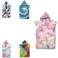 thumbnail image 6 of Environmental Friendly Wearable Printed Pattern Quick Dry Changing Robe Bath Bathrobe Towel Adult Beach Towel Hooded Poncho 4, 6 of 8