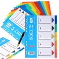 thumbnail image 1 of 2 Pcs File Dividers A4 Binder Dividers Folder Dividers Subject Divider for Binder Notebook, 1 of 6