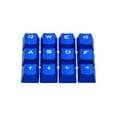 thumbnail image 1 of 12 Pcs Touches de Clavier Mécanique Rétroéclairé PBT Remplacement Accessoire Informatique - Bleu, 1 of 5