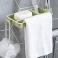 thumbnail image 3 of Drain Rack Sink Rack Soap Sponge Drain Shelf Storage Basket Bag Holder Adjustable Bathroom Holder Sink Kitchen Accessorie Green, 3 of 9