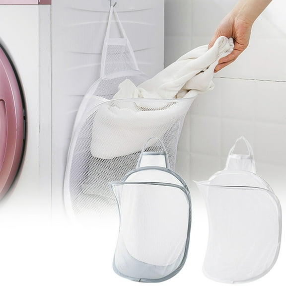 Cdar Home Hanging Laundry Hamper Bag Dirty Clothes Bag Household Storage Folding Basket