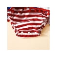 thumbnail image 6 of Baby Girl 4th of July Ruffled Romper American Flag Bodysuit Jumpsuit with Headband Independecen Day Outfit Set, 6 of 7