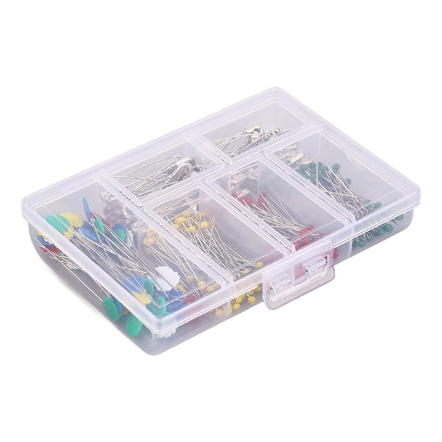 Sewing Pins Set, Reusable Sturdy Rustproof Multicolor Plum Head 400pcs Sewing Pins Glass Ball Head For Tailoring For Fabrics