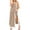 Khaki, variant on Simua Women's 2 Piece Sets Boho Color Block Sleeveless Maxi Dress Matching Shorts with Pockets