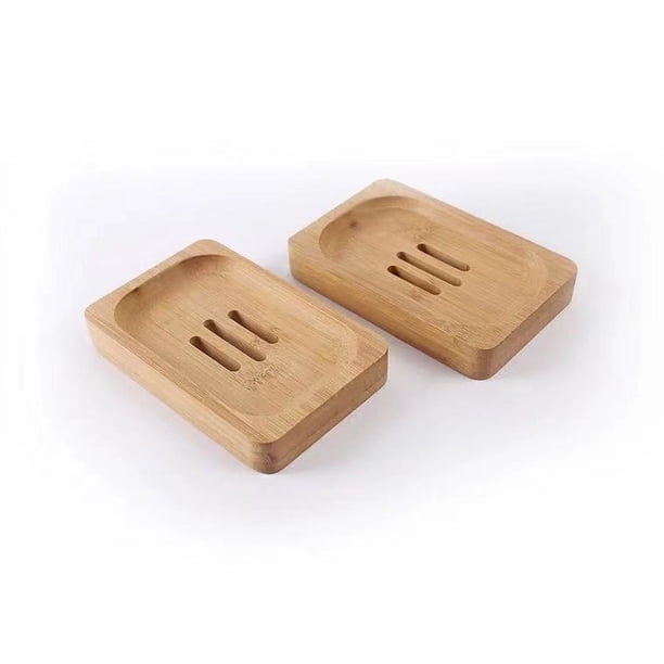 cajas de jabón de bambú natural para baño, ducha, jabón artesanal para jabón, esponja, etc.
