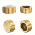 thumbnail image 4 of 2 Pcs Brass Plug Hex Counter Sunk Plug, G1" Male Brass Plug Male Threaded Socket Pipe Plug Fitting, 4 of 7