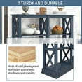thumbnail image 2 of Hassch Console Table with 3-Tier Open Storage Spaces for Living Room, Entryway and Hallway,Navy Blue, 2 of 10