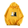 thumbnail image 1 of Sudadera con capucha de manga larga para mujer, estilo informal, moderna, color amarillo, talla XXL Amarillo xxl, 1 of 4
