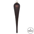 thumbnail image 2 of Vickerman MT195075D 11 in. Chocolate Glitter Drop Ornament - 3 per Bag, 2 of 3