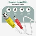 thumbnail image 2 of FITE ON 150FT White BNC Video Cable for CCTV, DVR, Surveillance System, with PVC-45P Molding Lower Resistivity Gold-Plated for CCTV Security Camera, Transmitting Video Signals, 2 of 5