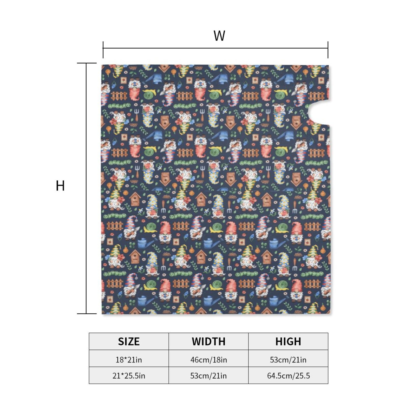 Logiee Garden Gnomes Print Post Letter Box Wrap Decor, Mailbox Cover Suitable for Standard Mailbox and Large Size Mailbox,Outdoor Yard Decoration-21x18 in