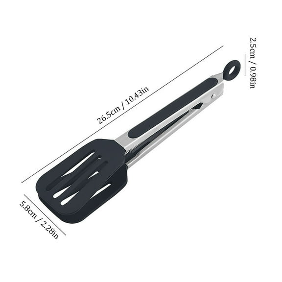 Clearance! Kitchen Tongs for Cooking, Heavy Duty Spatula Tongs with Silicone Tips for Home & kitchen Black