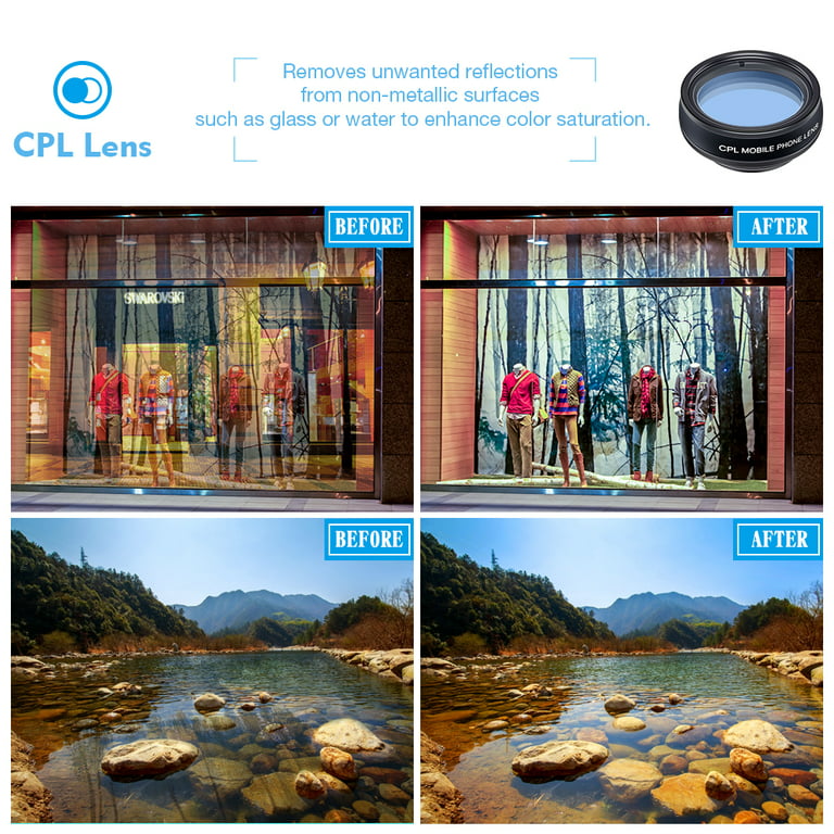 5-in-1 lens kit for iPhone 13 / 14 series - CPL filter + 10x macro + t –  Roxsen.com
