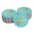 thumbnail image 1 of Inkdotpot Real Gold Foil Ready To Pop Baby Shower Tags Favor Hang Paper Tags 50 Pieces, 1 of 6