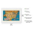 thumbnail image 2 of Walt Disney’s Mickey and Donald's Race to Treasure Island - Vintage Pictorial Map c.1939 - Japanese Unryu Rice Paper Art Print 24 x 32 in, 2 of 4