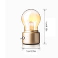 thumbnail image 4 of Bewildely Bombilla de luz vintage Luz de noche 60lm Sala de estar recargable Dormitorio DC 5V Luces USB Decoración del hogar Oro Type2 NO2 Bewildely HA063327-02B, 4 of 6