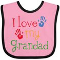 thumbnail image 3 of Inktastic Grandad Grandkids Handprints Boys or Girls Baby Bib, 3 of 4