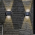 thumbnail image 5 of piezas de luz solar de pared arriba y abajo iluminan la lámpara de luz solar al aire libre impermeable para el porche del jardín del hogar Zhivalor CPB-SSW1382-4, 5 of 5
