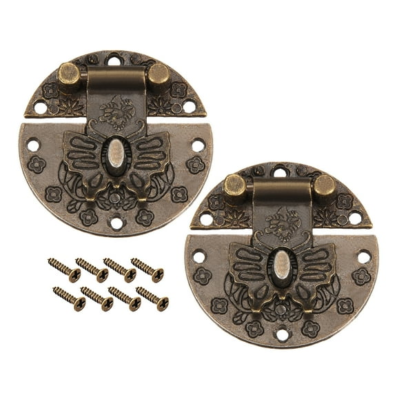 Uxcell Wood Case Chest Box Rectangle Clasp Closure Hasp Latches Bronze Tone 40mm 2 Sets