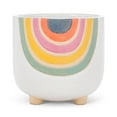 thumbnail image 1 of Multi-Color Rainbow Footed Planter, 1 of 5
