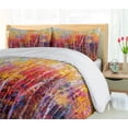 thumbnail image 5 of Ambesonne Nature Duvet Cover Set, Autumn Forest Painting, 2-Calking, Orange Yellow, 5 of 7