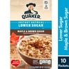 Quaker Instant Oatmeal, Lower Sugar, Maple & Brown Sugar, 1.19 oz, 10 Packets