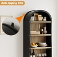 thumbnail image 3 of COZONY 5-Shelf Arched Bookcase, 71.7" Tall Farmhouse Wooden Display Bookshelf for Living Room Office, 3 of 12