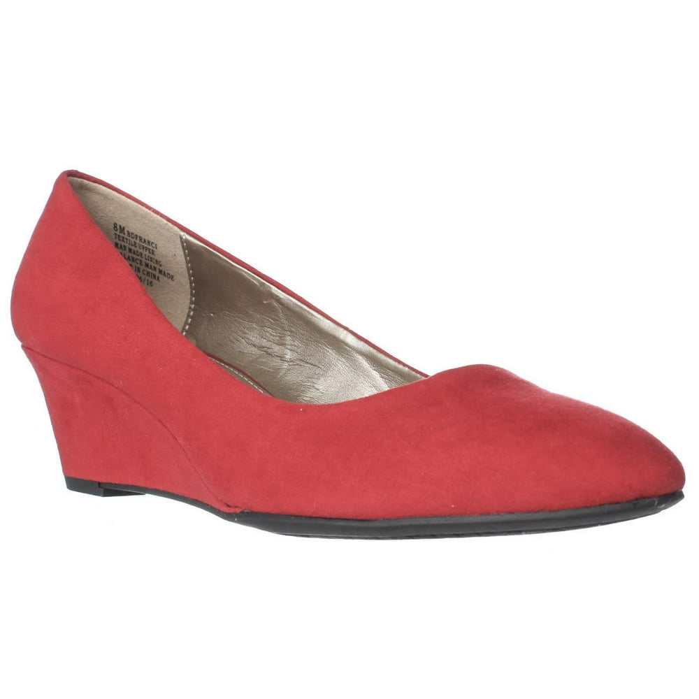 Bandolino - Womens Bandolino Franci Wedge Pumps - Red - Walmart.com - Walmart.com