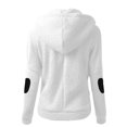 thumbnail image 3 of Fanxing Junior Girl Sherpa Fleece Hoodie Jacket Plus Size Full Zip Long Sleeve Fluffy Sweatshirts Hoodies Pocket Soft Jackets Coat OutwearWhite,XXL, 3 of 4