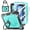 Black+Mint, variant on ELEHOLD Rugged Case Built-in Screen Protector For iPad Air 11-inch M4(2026)/M3 (2025)/M2 (2024)/iPad Pro 11 2022/2021/2020/2018 Pencil Holder Ring Kickstand Cover With Crossbody Strap,Purple+Mint