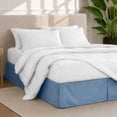 thumbnail image 3 of Bare Home Double Brushed Bed Skirt - Premium 1800 Collection - 15-inch Drop - Twin, Coronet Blue, 3 of 9