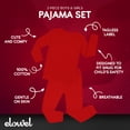 thumbnail image 3 of Elowel Pajama Set for Women and Men 2 Pack 100% Cotton Adult PJs Red Size XS, 3 of 7