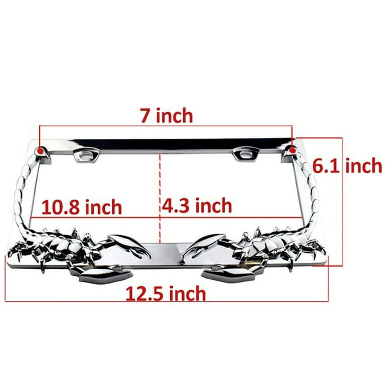 Scorpion Figure In 3D Version - License Plate INSERT Black - Foto 6