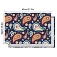 thumbnail image 5 of Vintage Paisley Placemats Set of 6, Flax Heat Resistant Wrinkle Free Linen Table Mats Featuring Colorful Bohemian Floral and Artistic Mandala Designs, 5 of 5