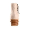 thumbnail image 4 of Journee Womens Sadiya Inside Zip Stacked Heel Booties, 4 of 10