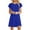 Blue formal dresses for women, variant on Wycnly Formal Dresses for Women Casual Ruffle Sleeve Loose Swing Tunic Tshirt Dresses Short Sleeve Round Neck Solid 2025 Summer Mini Dress Navy l