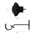 thumbnail image 6 of Elrene Home Fashions Florence Single Curtain Rod with Stacked Square Finial, Antique Black, 48" x 86", 6 of 9