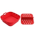 thumbnail image 1 of CSChome Silicone Fryer Basket Square Fryer Basket with Handle: Even Heat Distribution, Reusable Silicone Pan Divider Pad, 1 of 7