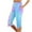 Blue, variant on Puliio Womens Capri Pants Print Slim Fit Mid Waist Drawstring Pant With Pockets Summer Fashion Comfortable Sport Trousers
