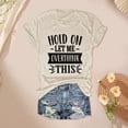thumbnail image 2 of Trendfront Womens Funny Phrase Tee Hold On Let Me Overthink This Graphic T-Shirt Crewneck Short Sleeve Novelty Humorous Gifts Tops, 2 of 4