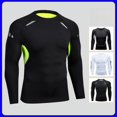 thumbnail image 2 of Traje deportivo de alta elasticidad europeo y americano Traje de baloncesto de secado rápido ajustado para hombres Traje de entrenamiento deportivo de manga larga para correr que absorbe la humedad, 2 of 6