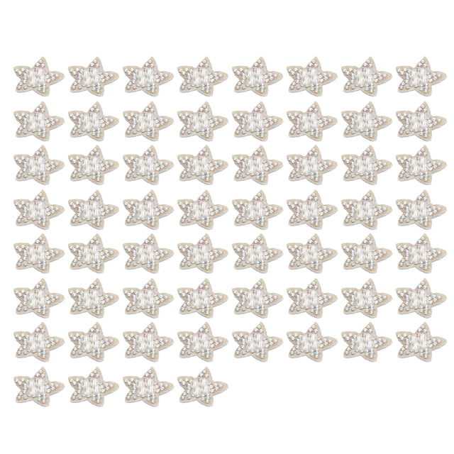 60 parches de estrella con brillantes perlas de imitación de diamantes de imitación, tamaño adecuado, multiusos, para coser en bolsos, zapatos y ropa.