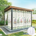 thumbnail image 6 of Outdoor Curtains for Patio Waterproof, Easter Outdoor Privacy Panels Grommet, Spring Gnomes Floral Bunny Eggs Green Lattice Blackout Outside Curtains for Porch/Cabana/Pergola/Gazebo 54"x84", 1 Panel, 6 of 8