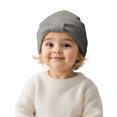 thumbnail image 3 of LYHaoo Winter Baby With Bow Knitted Soft Warm Yarn Hat For Infant Girls And Boys Cute Outfit Knit Caps,Gray, 3 of 6