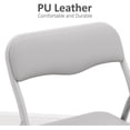 thumbnail image 5 of Goldensoil 3 Piece Folding Table and Chair Set, with PU Cushion, Gray, 5 of 7