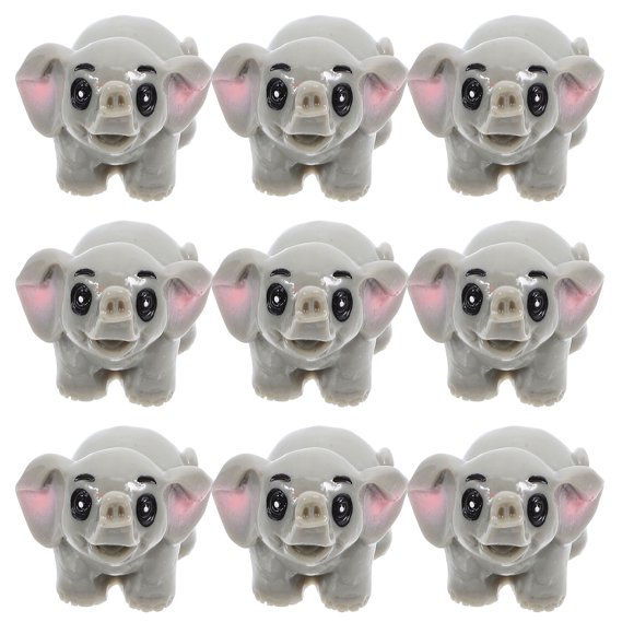 TABLETREANDS 10Ud Decorativas De Elefante De Resina Para Ambientar Y Escritorios