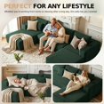 thumbnail image 6 of Liaroo 134.7" U-Shaped Modular Sectional Sofa with Chaise, Cloud Boneless Couch for Living Room, Apartment & Theater Room, No Assembly Required, 6 of 12