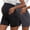 Black/Dark Gray, variant on Yawrut 2 Pack Ladies' Comfortable High Waist Support Abdominal Side Pocket Pregnant Yoga Shorts