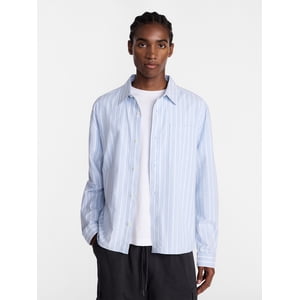No Boundaries Men's Boxy Cropped Oxford Shirt