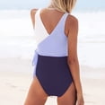 thumbnail image 4 of Aayomet Maillot de Bain une Pièce pour Femmes Résistant au Chlore Col Carré Maillot de Bain une Pièce, Violet S, 4 of 4